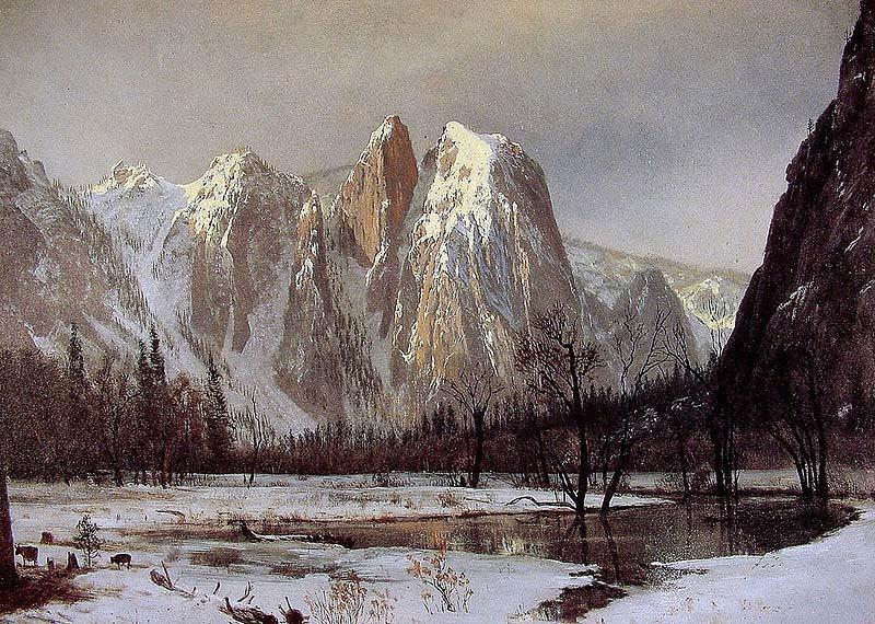 Albert Bierstadt Cathedral Rock, Yosemite Valley, California China oil painting art
